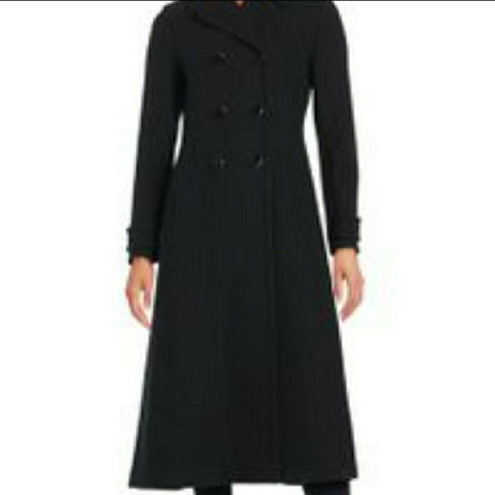 **SOLD** Kate Spade 48" db Bowback Twill Wool Coat